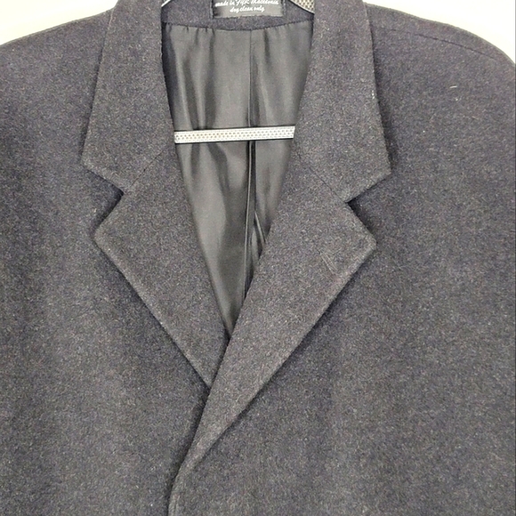 Charcoal Grey Cashmere Blend Coat - Picture 3 of 5